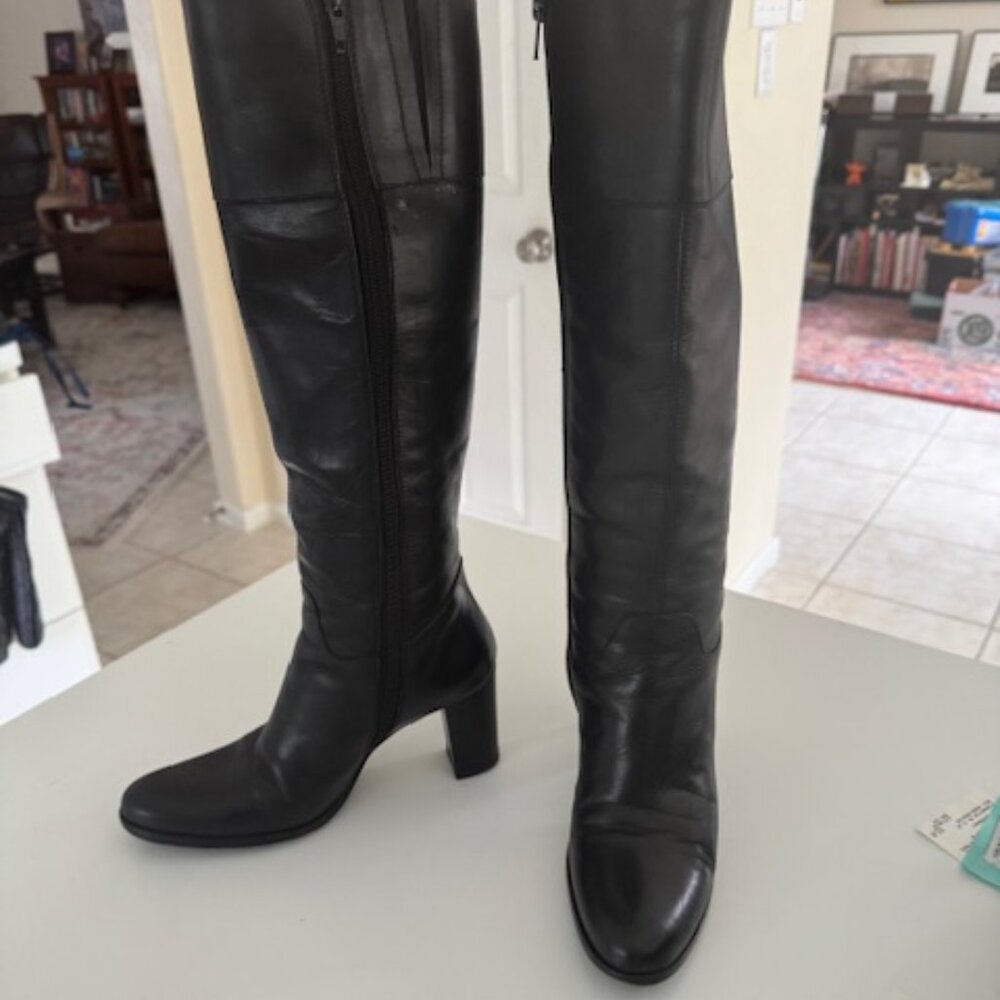 Sesto Meucci Black Leather Boots Size 6 M